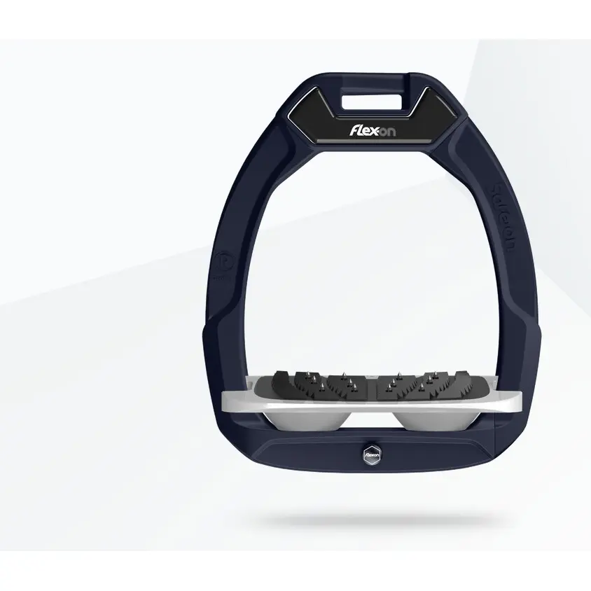 Sicherheitssteigbügel Reiten Neigung Ultra Grip Marine/Grau/Grau Flex-On Safe-On