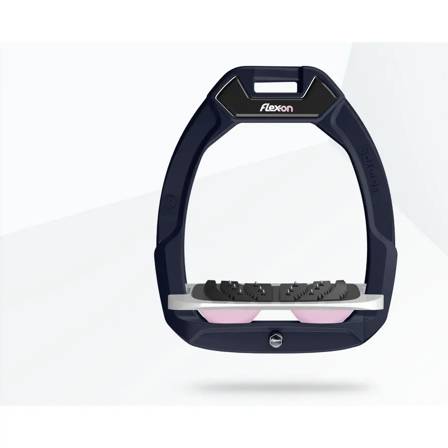 Sicherheitsreitsteigbügel Neigung Ultra Grip Marine/Grau/Rosa Flex-On Safe-On