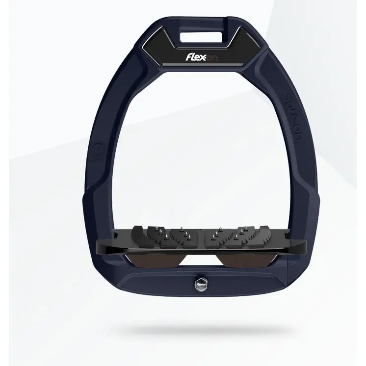 Sicherheitssteigbügel Reitern Neigung Ultra Grip Marine/Schwarz/Braun Flex-On Safe-On