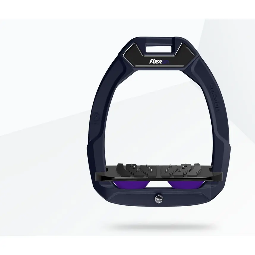 Sicherheitssteigbügel Reiten Neigung Ultra Grip Marine/Schwarz/Violett Flex-On Safe-On