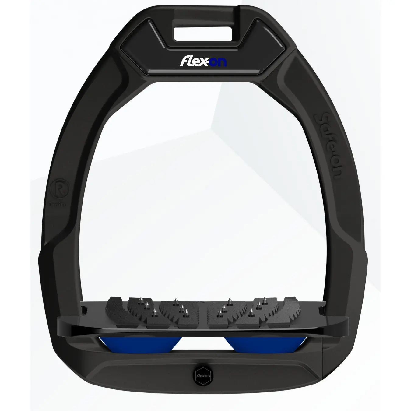 Comparer les prix de Étriers de sécurité d’équitation Incliné Ultra Grip Marine/Noir/Bleu Flex On Safe-On