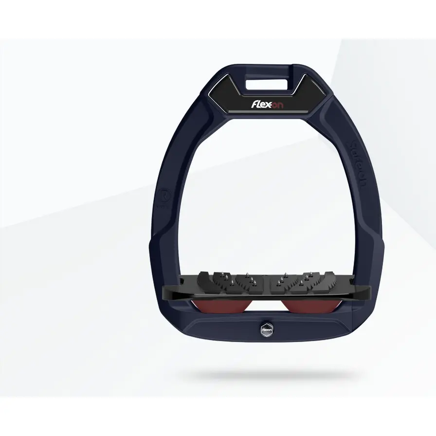 Sicherheitssteigbügel Reiten Schräg Ultra Grip Marine/Schwarz/Bordeaux Flex-On Safe-On