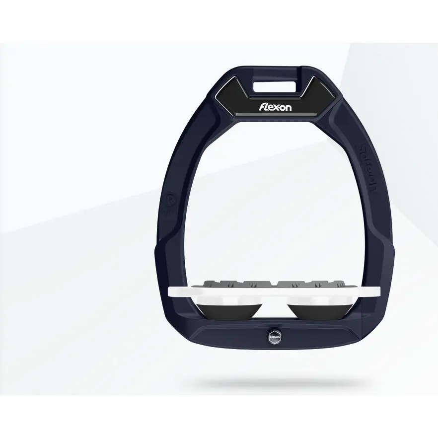 Sicherheitsreitsteigbügel Plat Grip Marine/Weiß/Schwarz Flex-On Safe-On