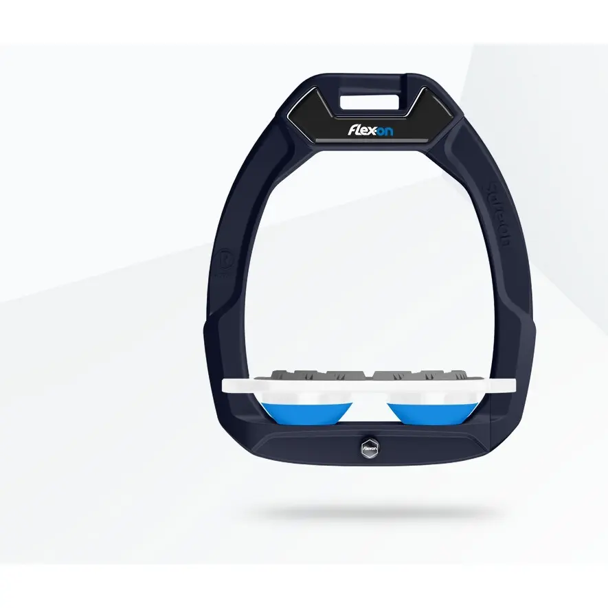 Meilleurs prix pour Étriers de sécurité d’équitation Plat Grip Marine/Blanc/Bleu Flex-On Safe-On