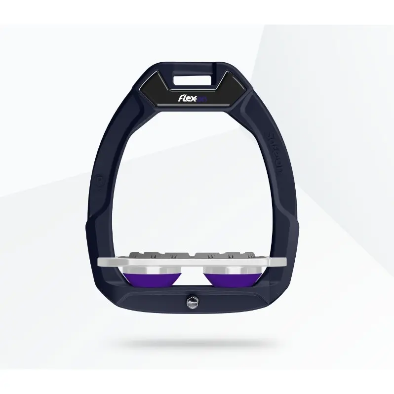 Sicherheitssteigbügel Flat Grip Marine/Grau/Violett Flex-On Safe-On