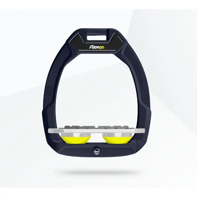 Étriers de sécurité d’équitation Plat Grip Marine/Gris/Jaune Flex-On Safe-On