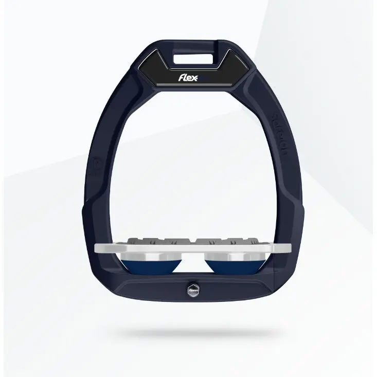 Étriers de sécurité d’équitation Plat Grip Marine/Gris/Marine Flex-On Safe-On