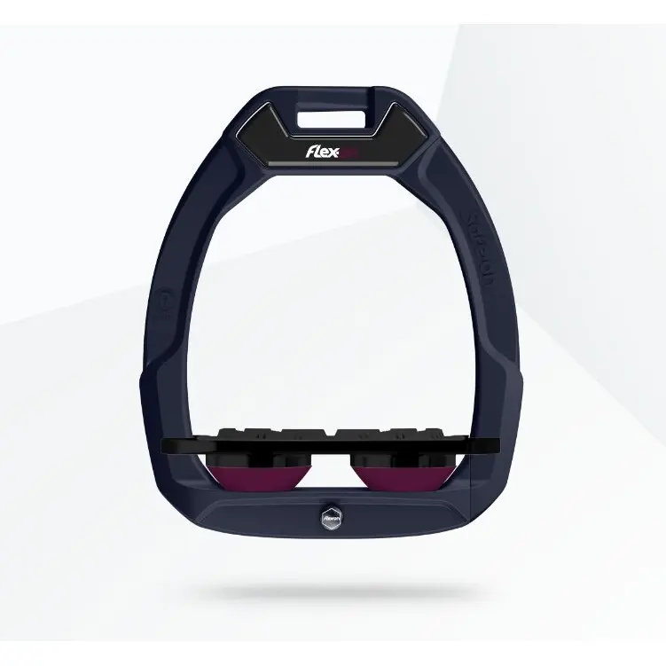 Sicherheitssteigbügel Flat Grip Marine/Schwarz/Pflaume Flex-On Safe-On