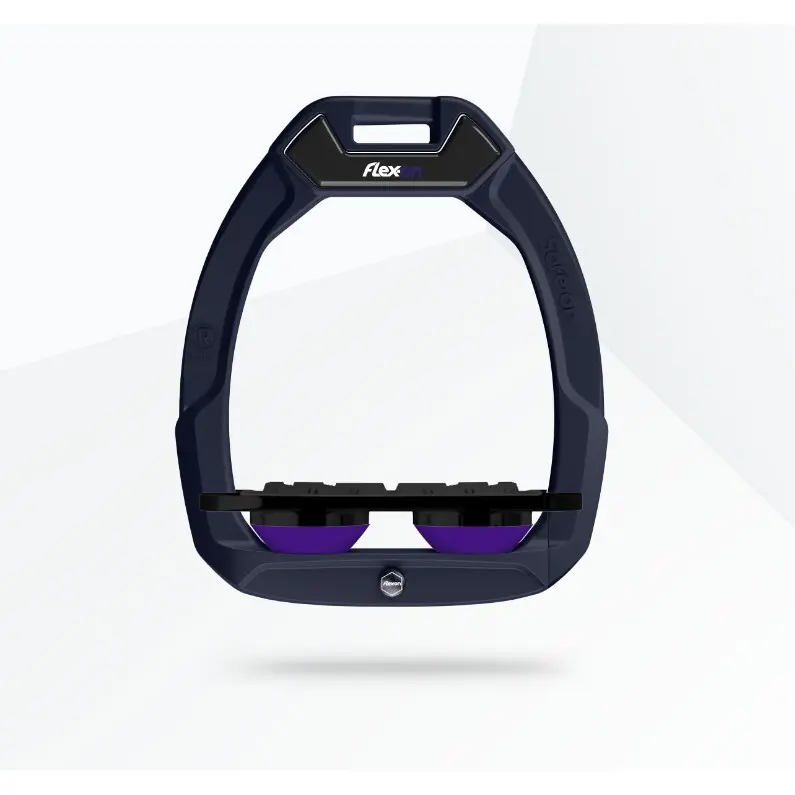 Sicherheitssicherheitssteigbügel mit flachem Grip Marine/Schwarz/Lila Flex-On Safe-On