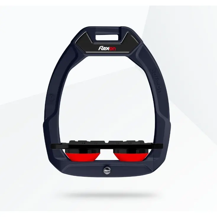 Sicherheitssteigbügel mit flachem Grip Marine/Schwarz/Rot Flex-On Safe-On