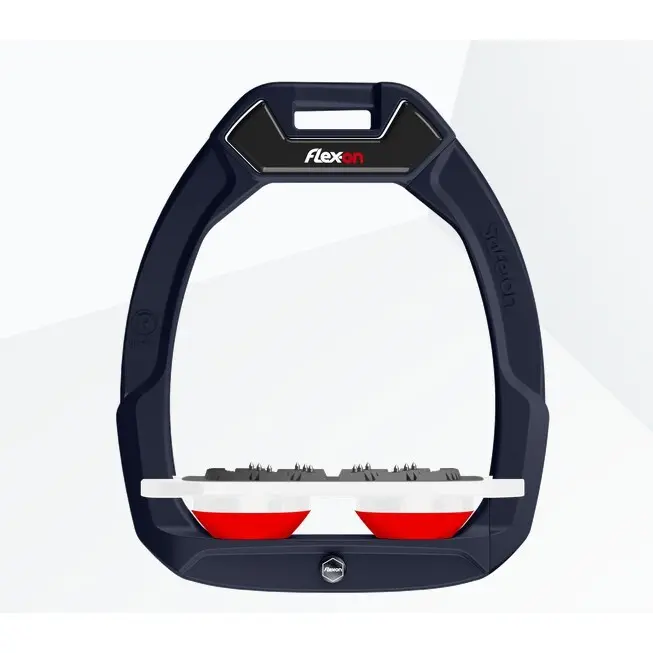 Étriers de sécurité d’équitation Plat Ultra Grip Marine/Blanc/Rouge Flex-On Safe-On