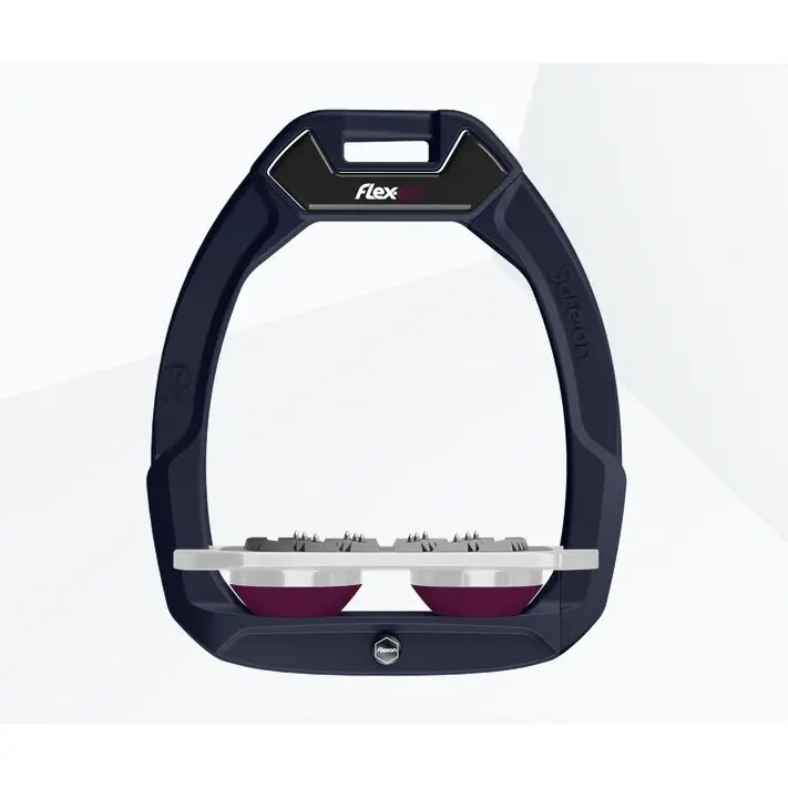 Étriers de sécurité d’équitation Plat Ultra Grip Marine/Gris/Prune Flex-On Safe-On