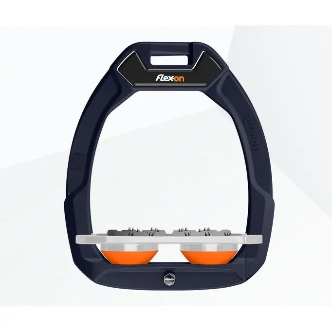 Étriers de sécurité d’équitation Plat Ultra Grip Marine/Gris/Orange Flex-On Safe-On
