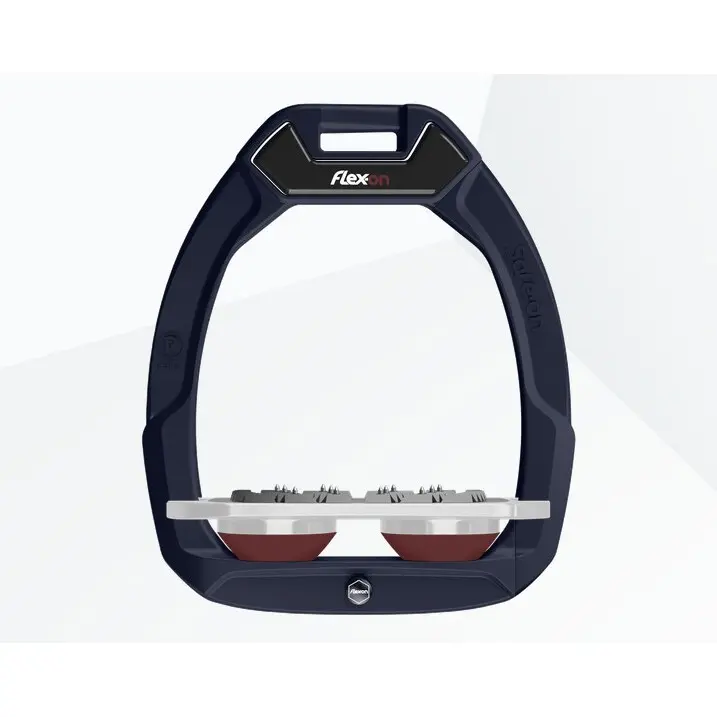Reit-Sicherheitssteigbügel Flach Ultra Grip Marine/Grau/Bordeaux Flex-On Safe-On