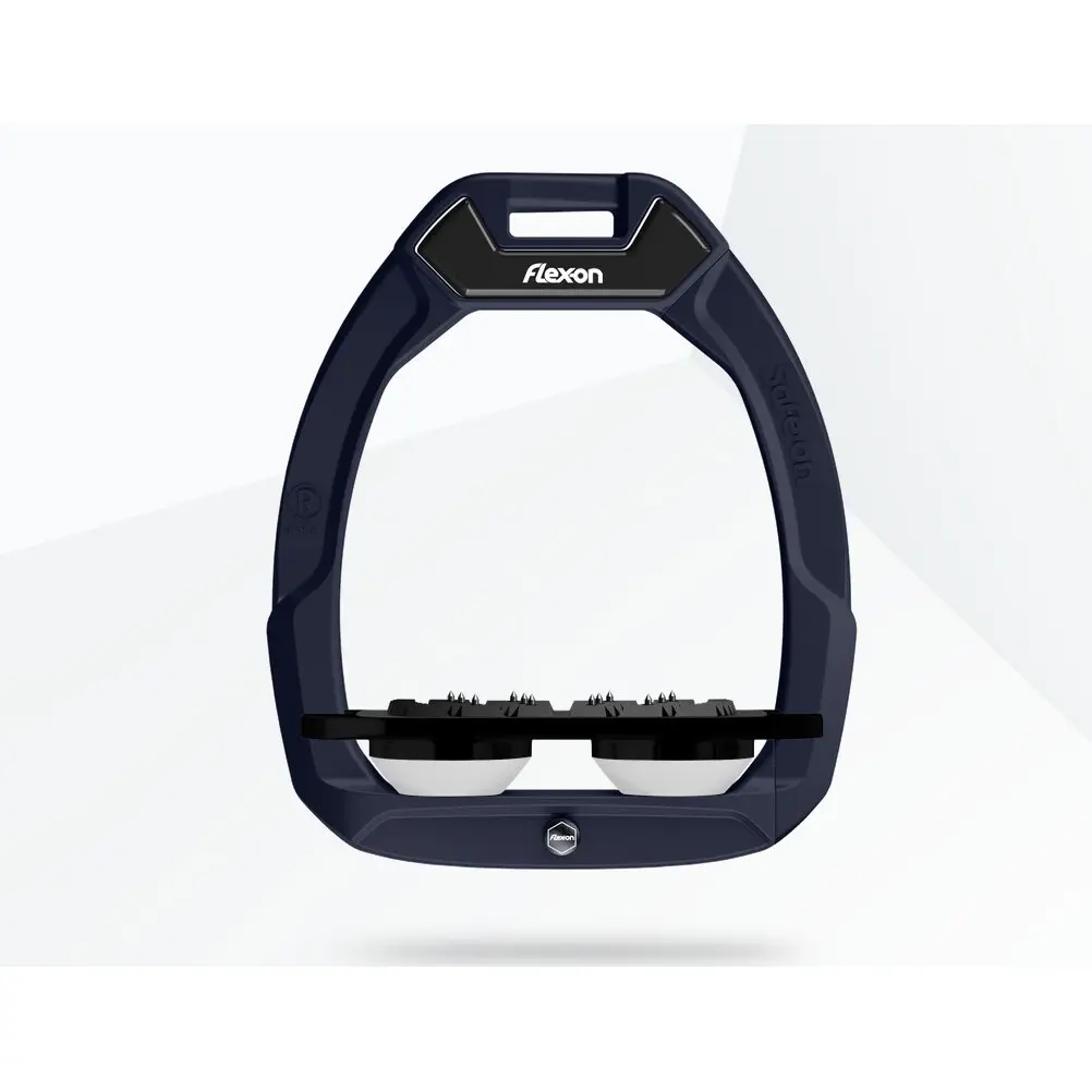 Reit Sicherheitssteigbügel Plat Ultra Grip Marine/Schwarz/Weiß Flex-On Safe-On