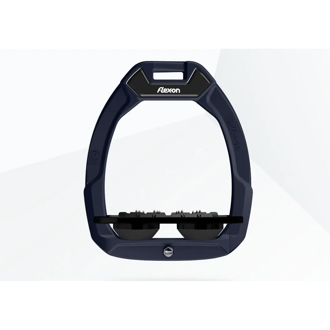 Étriers de sécurité d’équitation Plat Ultra Grip Marine/Noir/Noir Flex-On Safe-On