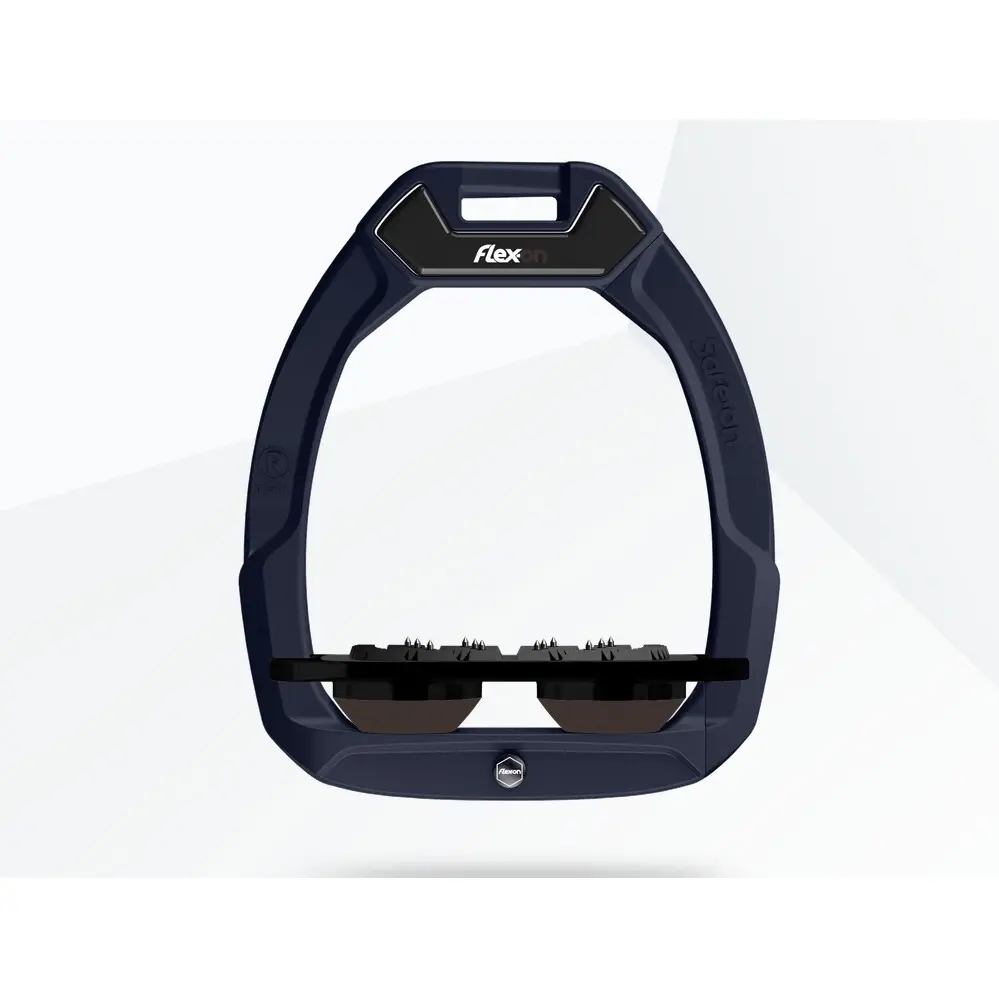 Étriers de sécurité d’équitation Plat Ultra Grip Marine/Noir/Marron Flex-On Safe-On