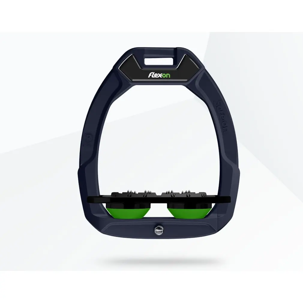 Étriers de sécurité d’équitation Plat Ultra Grip Marine/Noir/Vert Flex-On Safe-On