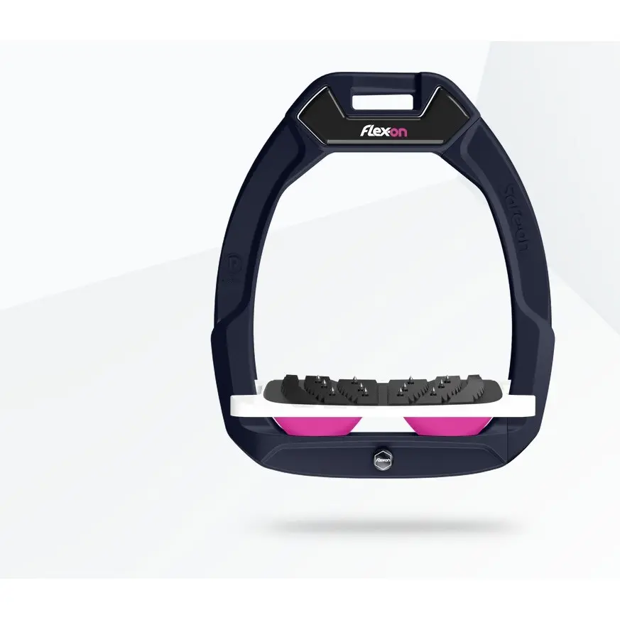 Sicherheitssteigbügel Reiten Neigung Ultra Grip Bordeaux/Weiß/Rosa Flex-On Safe-On