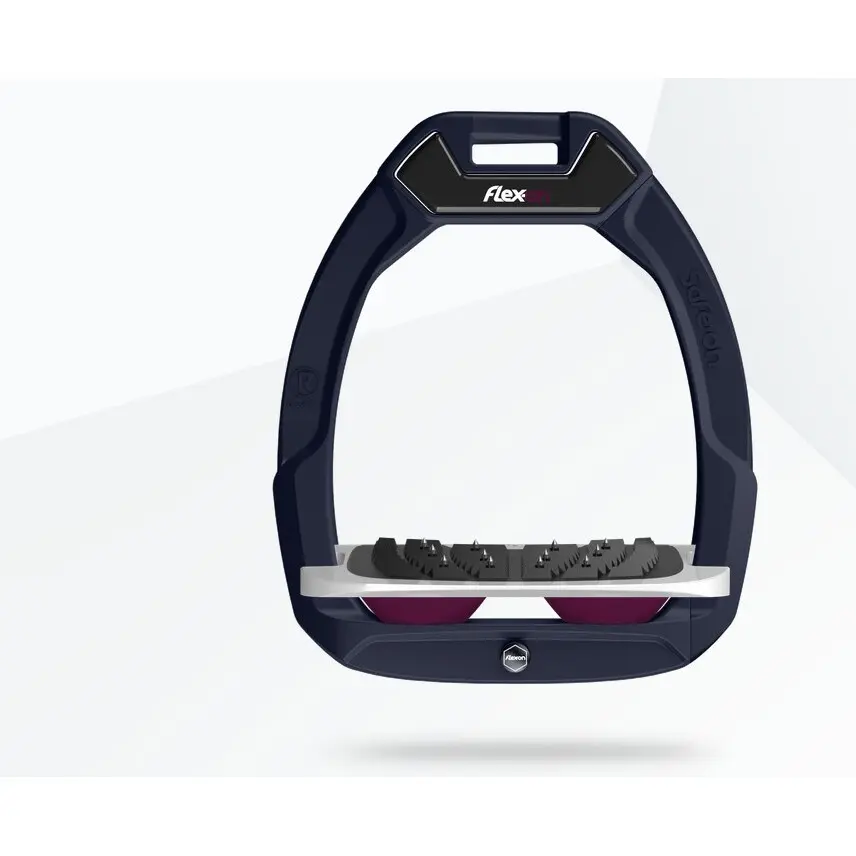 Sicherheitssättelsteg, schräg, Ultra Grip, Bordeaux/Grau/Lila Flex-On Safe-On