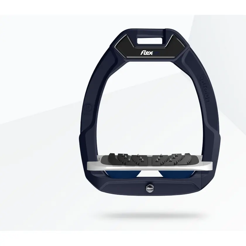 Sicherheitssteigbügel Reiten Neigungs Ultra Grip Bordeaux/Grau/Marine Flex-On Safe-On