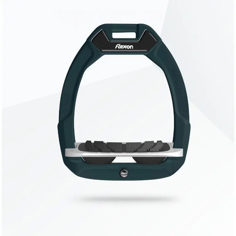 Sicherheitsreitsteigbügel mit Neigung Grip Grün/Grau/Schwarz Flex-On Safe-On