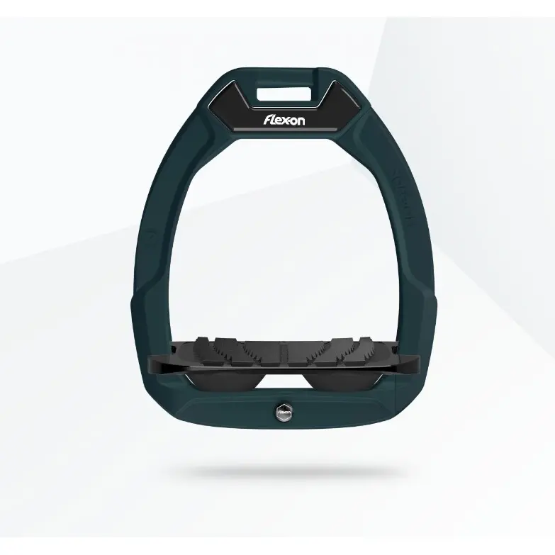 Sicherheitssteigbügel Reiten Neigung Grip Grün/Schwarz/Schwarz Flex-On Safe-On