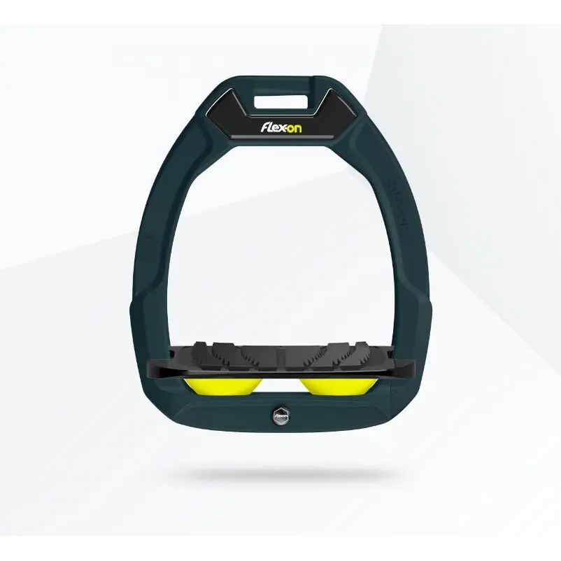 Sicherheitssteigbügel Reiten Neigung Grip Grün/Schwarz/Yellow Flex-On Safe-On