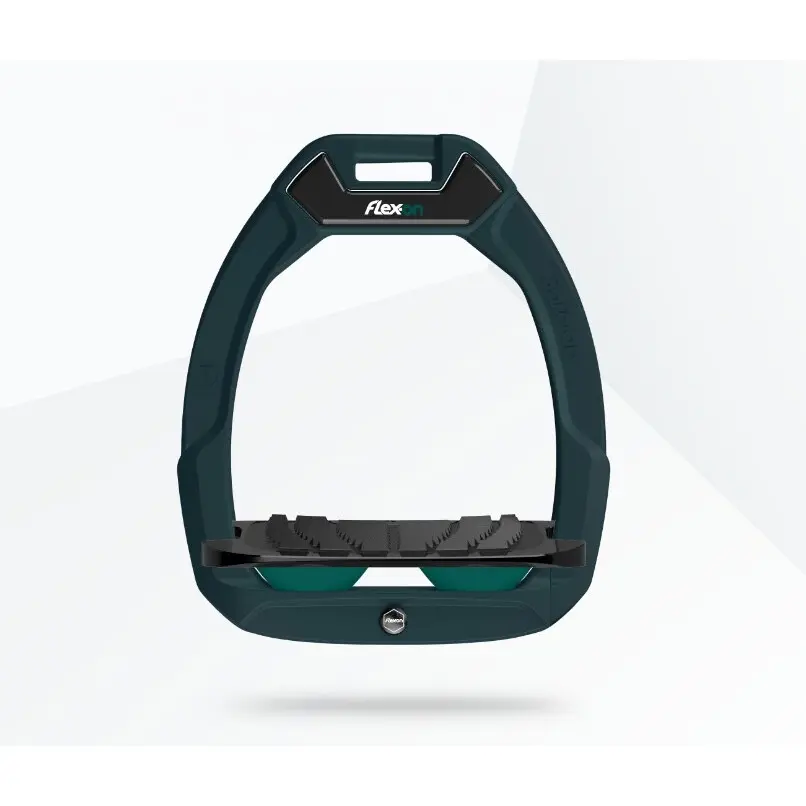 Sicherheitssteigbügel Reiten Neigender Grip Grün/Schwarz: Grün Flex-On Safe-On