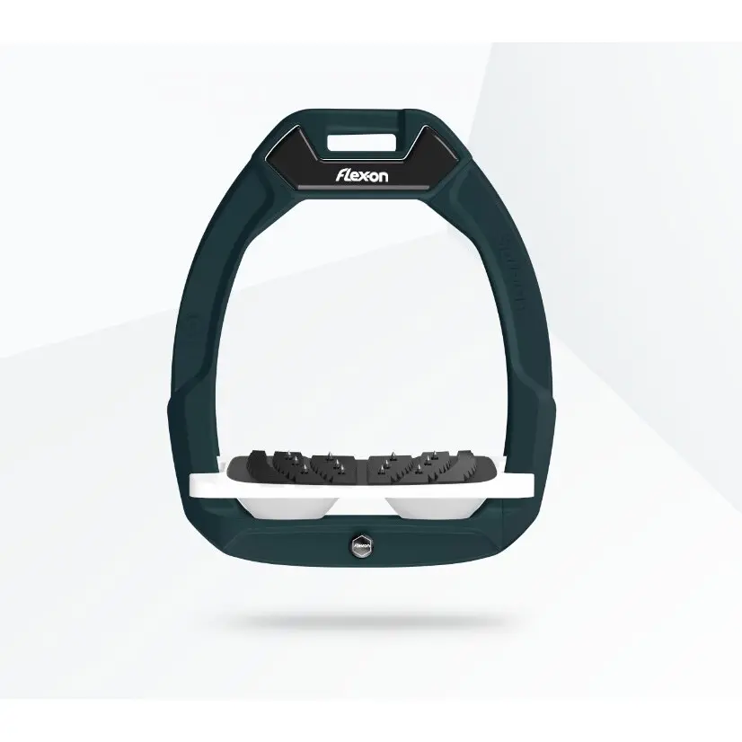 Sicherheitssteigbügel Reiten Geflitzt Ultra Grip Grün/Weiß/Weiß Flex-On Safe-On