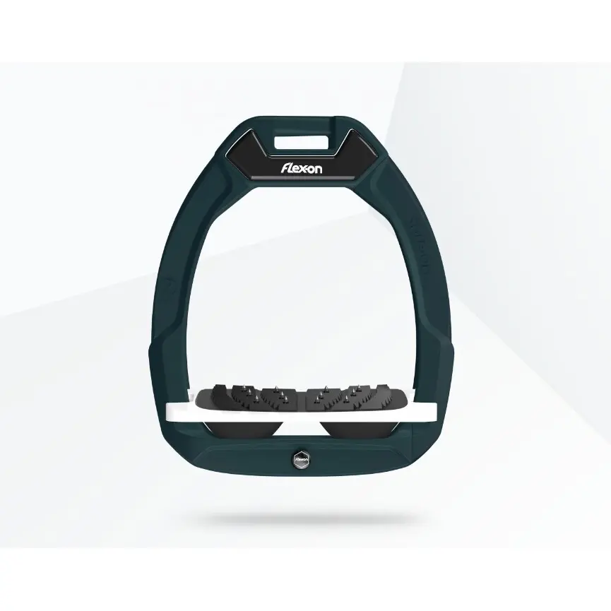 Sicherheitssteigbügel Reiten Schräg Ultra Grip Grün/Weiß/Schwarz Flex-On Safe-On