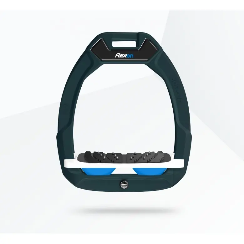 Sicherheitssteigbügel Reiten Neigung Ultra Grip Grün/Weiß/Blau Flex-On Safe-On