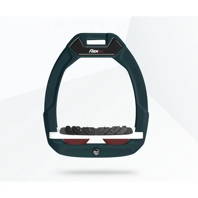 Sicherheitssteigbügel Reiten Schräg Ultra Grip Grün/Weiß/Bordeaux Flex-On Safe-On