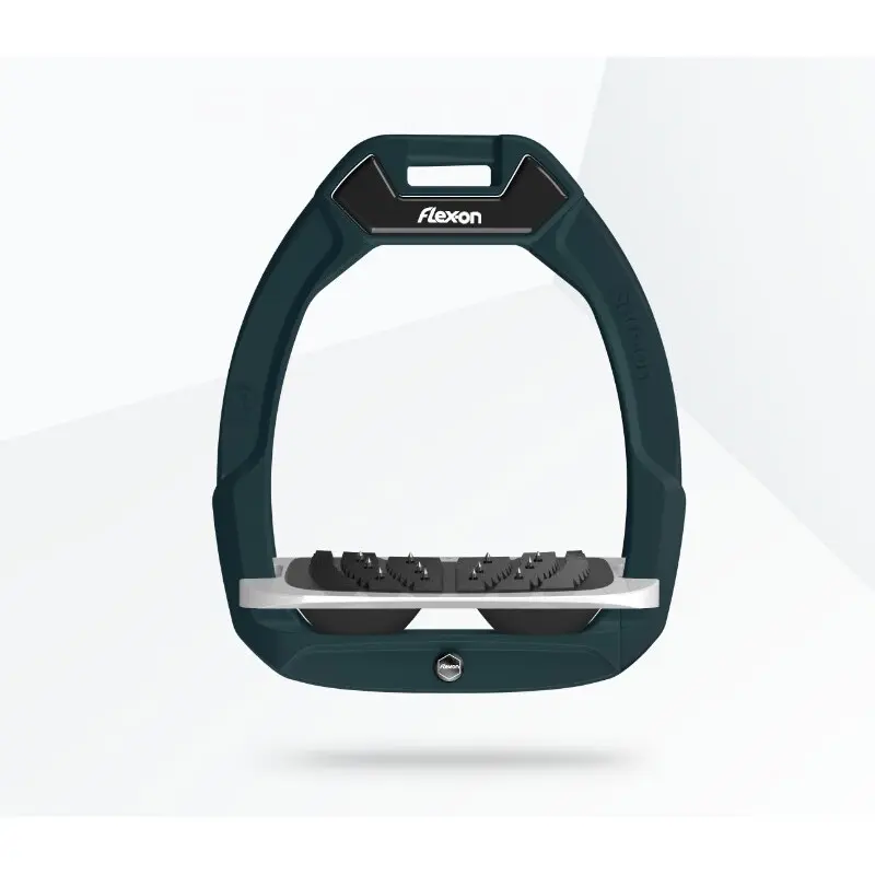 Sicherheitssteigbügel Reiten Neigung Ultra Grip Grün/Grau/Schwarz Flex-On Safe-On
