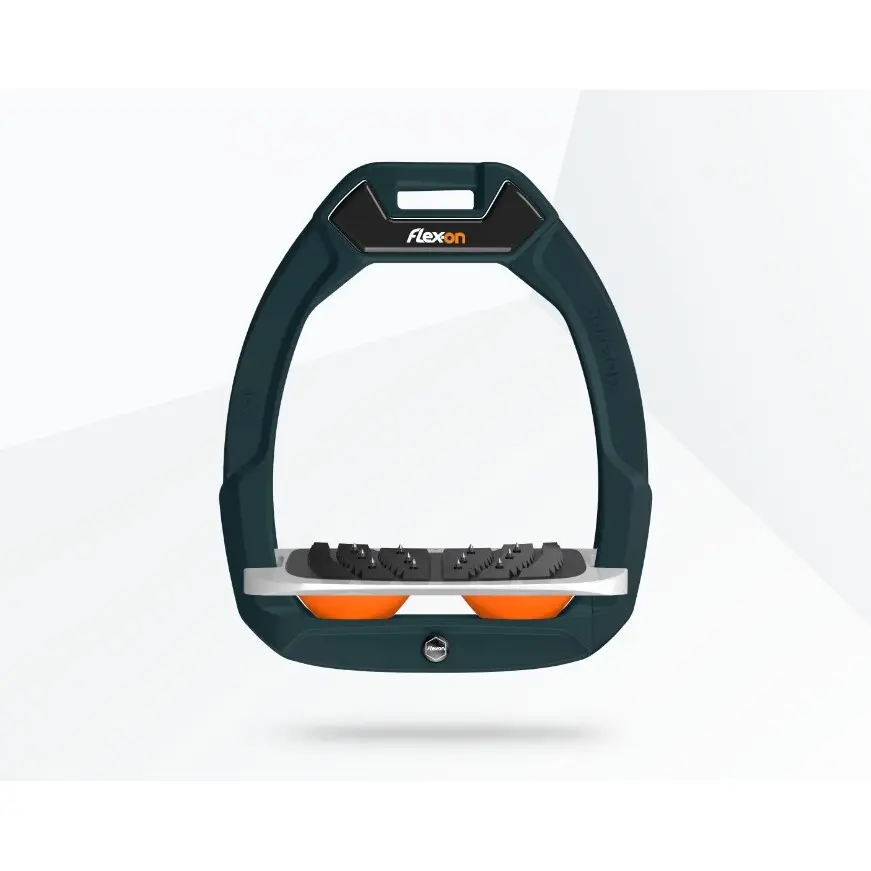 Sicherheitstritte für Reiter mit Ultra Grip geneigt Grün/Grau/Orange Flex-On Safe-On