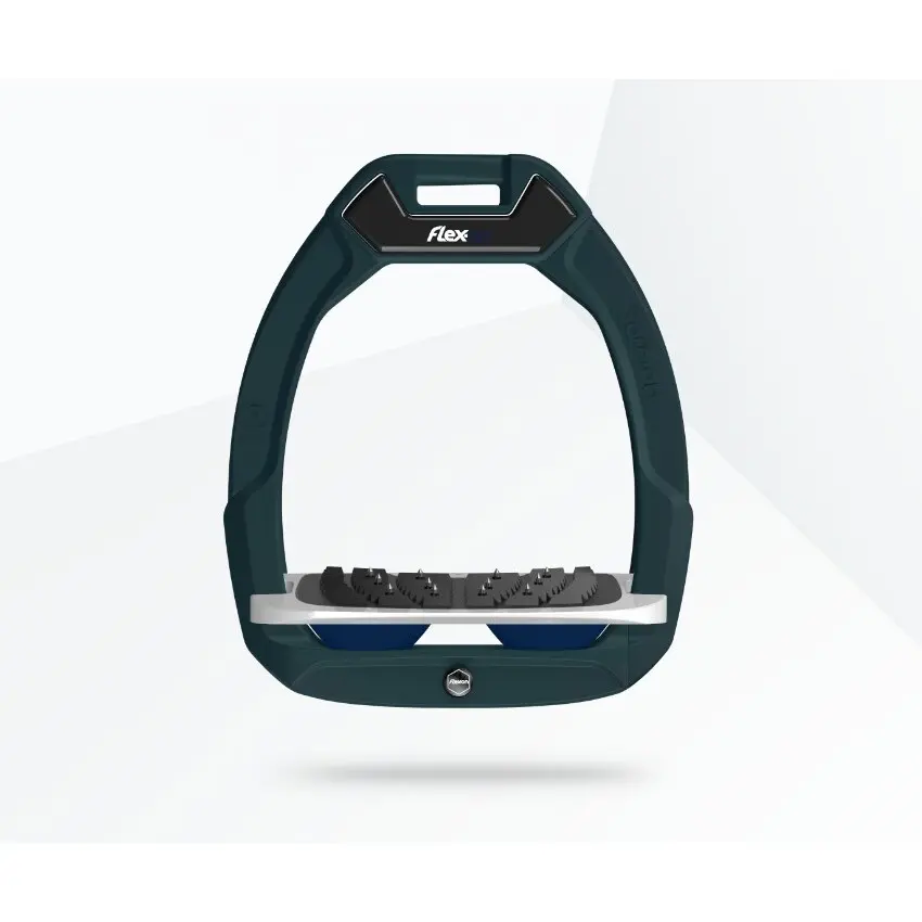 Sicherheitsreitsteigbügel Neigungswinkel Ultra Grip Grün/Grau/Marine Flex-On Safe-On