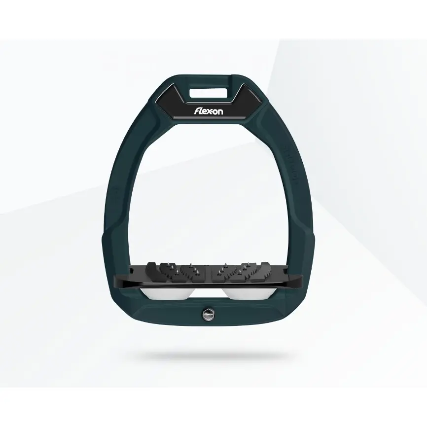 Sicherheitsreitsteigbügel Schräg Ultra Grip Grün/Schwarz/Weiß Flex-On Safe-On