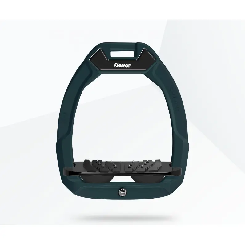Sicherheitssteigbügel Reiter Inclined Ultra Grip Grün/Schwarz/Schwarz Flex-On Safe-On