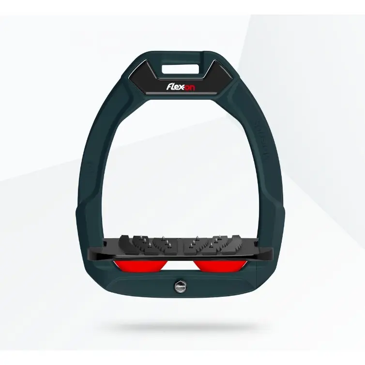 Meilleurs prix pour Étriers de sécurité d’équitation Incliné Ultra Grip Vert/Noir/Rouge Flex-On Safe-On