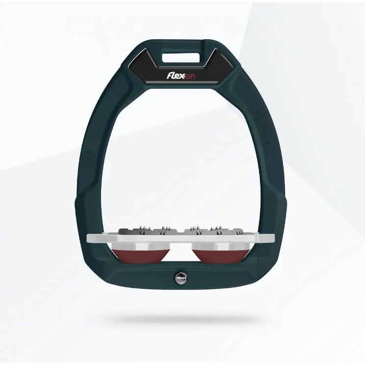Sicherheitsreitersteigbügel Plat Ultra Grip Grün/Grau/Bordeaux Flex-On Safe-On