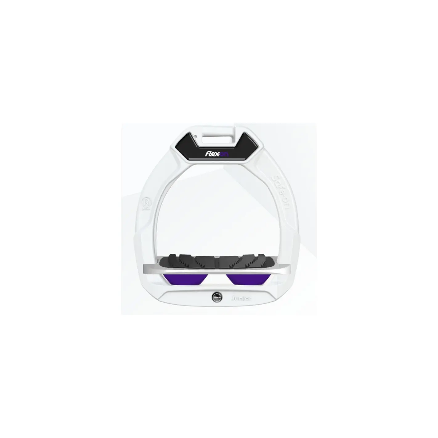 Sicherheitssteigbügel Reiten Neigung Grip Weiß/Grau/Violett Kinder Flex-On Safe-On