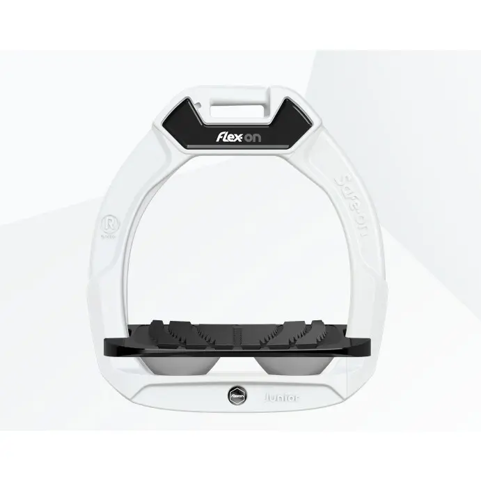 Meilleurs prix pour Étriers de sécurité d’équitation Incliné Grip Blanc/Noir/Gris enfant Flex-On Safe-On