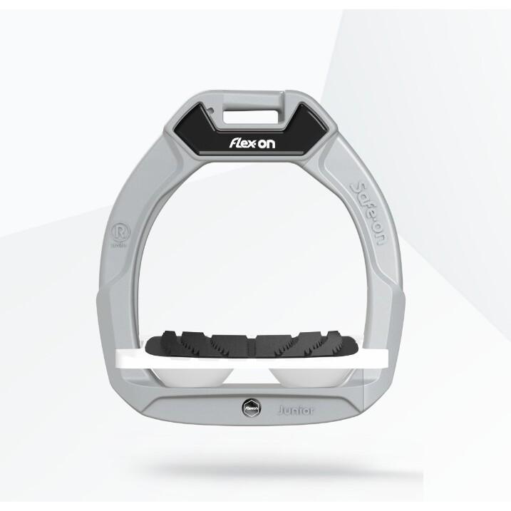 Comparer les prix de Étriers de sécurité d’équitation Incliné Grip Aluminium/Blanc enfant Flex On Safe-On