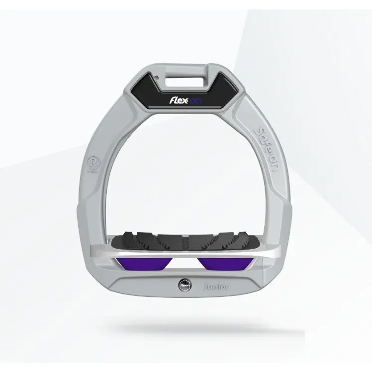 Sicherheitssattelzeug mit schrägem Griff Aluminium/Grau/Violett Kind Flex-On Safe-On