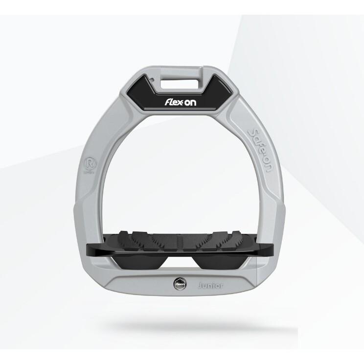 Meilleurs prix pour Étriers de sécurité d’équitation Incliné Grip Aluminium/Noir enfant Flex On Safe-On