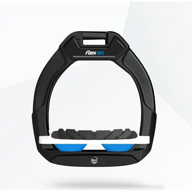 Sicherheitsreitsteigbügel Neigung Grip Schwarz/Weiß/Blau Kinder Flex-On Safe-On
