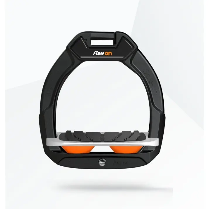 Meilleurs prix pour Étriers de sécurité d’équitation Incliné Grip Noir/Gris/Orange enfant Flex-On Safe-On