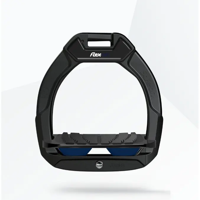 Étriers de sécurité d’équitation Incliné Grip Noir/Noir/Marine enfant Flex-On Safe-On