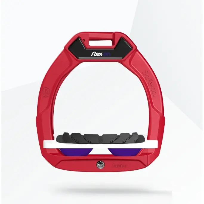 Sicherheitssteigbügel Reiten Neigung Grip Rot/Weiß/Lila Kinder Flex-On Safe-On