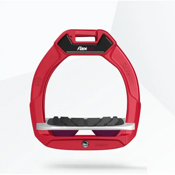 Sicherheitssteigbügel Reiten Schräg Grip Rot/Grau/Lila Kinder Flex-On Safe-On
